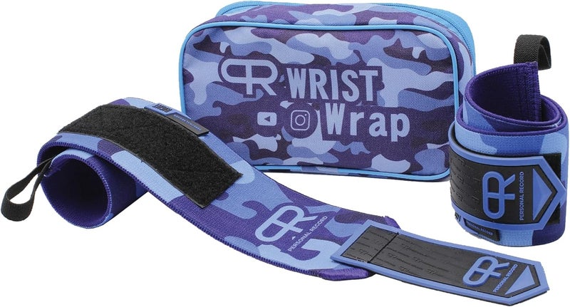 PR Personal Record Heavy Duty Premium Wrist Wraps, More Elasticity, Reinforced Stitching, Extra Wide Strap, Strong Thumb Loop, Larry Wheels Weightlifting Wraps - Image 2